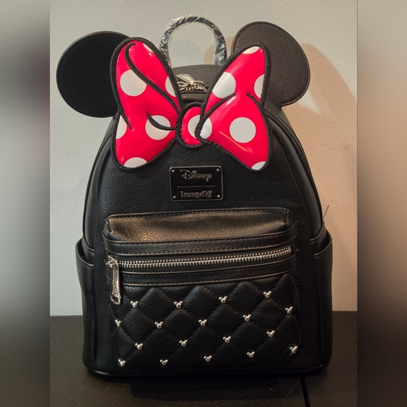 Loungefly Handbags - Loungefly Minnie Mouse Black and Red Backpack
